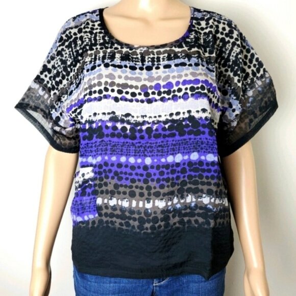 REVOLVE New Line & Dot Patterned Top S - Picture 1 of 7